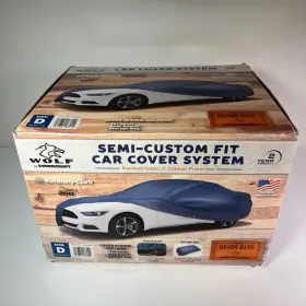 1182468 Wolf By Covercraft Semi-custom Fit Car Cover System Denim Blue Size D Made In Usa