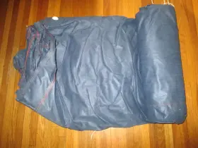 C44004rb Wolf/covercraft Denim Blue Orange Stitching Piping Automobile Car Cover Med