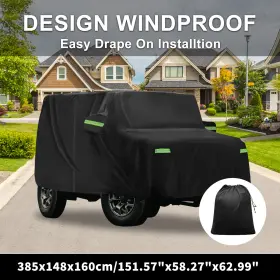 Jb74w X Autohaux 640283665901 Waterproof Car Cover With Bottom Windproof Buckle For Jimny Jb64w/jb74w Black