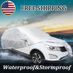 X Autohaux 712662822509 Dustproof Waterproof Breathable Silver Suv Car Cover Durable For Jeep Comanche