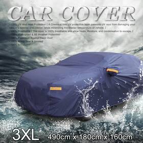 X Autohaux 714998388537 3xl Blue Peva Car Cover Outdoor Waterproof Rain Uv Protection 490 180 160cm