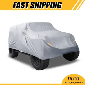 X Autohaux 718844884648 Suv Car Cover One Custom For Jeep Wrangler Jk Jl 4 Door Sun Protection Gray