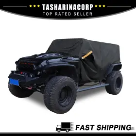 X Autohaux 723115311037 Piece Of 1 Suv Protective Cover Cab 420d Oxford For Jeep Wrangler Black