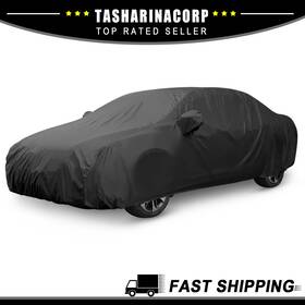 X Autohaux 726215383133 Piece Of 1 3xxl 190t Black Breathable Waterproof Car Cover W Mirror Pocket 530cm