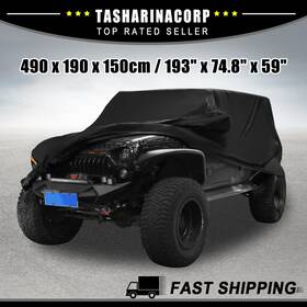 X Autohaux 743151640465 Suv Car Cover 1/lot For Jeep Wrangler Jl 4 Door 2007-2021 Sun Uv Rain Protection