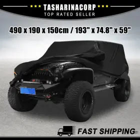X Autohaux 743151640465 Suv Car Cover 1/lot For Jeep Wrangler Jl 4 Door 2007-2021 Sun Uv Rain Protection