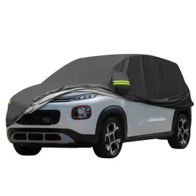 X Autohaux 745060435569 Waterproof Car Cover Full With Zipper For Citroen C3 2002-2023 Black