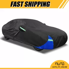 X Autohaux 766549670912 One Car Cover Waterproof All Weather Protection Universal For Sedan 186 Inch -193