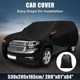 X Autohaux 767153415173 Waterproof Aluminum Film Vehicle Cover For Chevrolet Tahoe 07-20 With Zipper