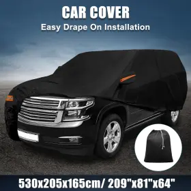 X Autohaux 767153415173 Waterproof Aluminum Film Vehicle Cover For Chevrolet Tahoe 07-20 With Zipper