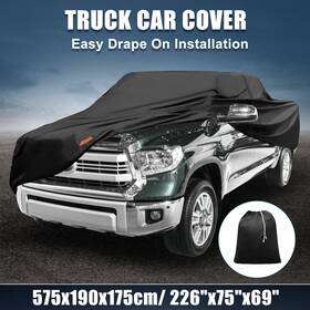 X Autohaux 767153415180 Waterproof Aluminum Film Car Cover For Toyota Tacoma Crew 05-21 With Zipper