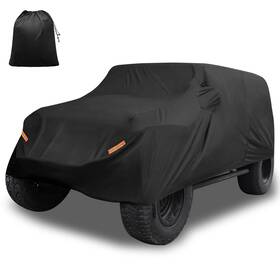 X Autohaux A21102200ux0309 Car Cover For Jeep Wrangler Jk Jl 4 Door 2007-2021 Waterproof Black