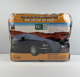 Xcar 939959660109 Ultimate Auto Accessories Semi Custom Large Gray Cover With Lock