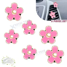 G101-variation1 Xotic Tech Girl 6 Pieces Daisy Flowers Car Air Vent Clip With Fragrance Pad Interior Decoration