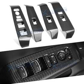 Xotic Tech Kt253cf-variations For Honda Civic 22 Carbon Fiber Look Door Side Armrest Window Switch Panel Trim