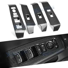 Kt253cf-variations Xotic Tech For Honda Civic 22 Carbon Fiber Look Door Side Armrest Window Switch Panel Trim