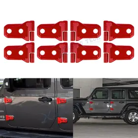 Kt494r Xotic Tech Red Exterior Door Hinge Cover Trim For Jeep Wrangler Jl Jlu Gladiator Jt 2018-up