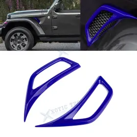 Kt497b Xotic Tech Blue Exterior Side Air Conditioning Vent Cover For Jeep Wrangler Jl Jlu 2018-up