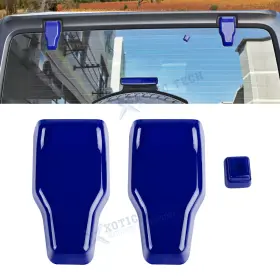 Kt499b Xotic Tech Blue Rear Window Hinge Cover Trim Nozzle Decals For Jeep Wrangler Jl Jlu 2018-up
