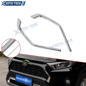 Rav4-chrome-variations Xotic Tech Exterior Chrome Front Hood Grill Rear Trunk Molding Trim For Toyota Rav4 2019-up
