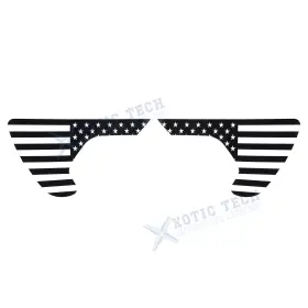 St247-variation Xotic Tech #st247-variation 2pcs Fender Vent American Flag Vinyl Decals For Jeep Wrangler Jl Jlu Jt 2018-up