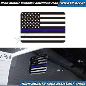 St249b Xotic Tech #st249b Blue Rear Middle Window American Flag Decal For Jeep Gladiator Jt Truck 2020-up