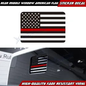 St249r Xotic Tech #st249r Red Rear Middle Window American Flag Decal For Jeep Gladiator Jt Truck 2020-up