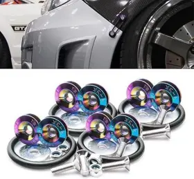 Xotic Tech #th3 2 Jdm Quick Release Fasteners For Car Bumpers Trunk Fender Hatch Lids Neo 8pcs