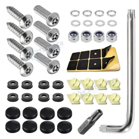 Th357-variation Xotic Tech #th357-variation License Plate Holder Mounting Hardware 1/4 Inch M6 Security Screw Set Rust Resist