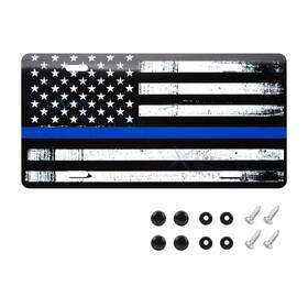 Xotic Tech #th360-variation Vintage American Flag Automotive Front License Plate With Screws Kit Universal
