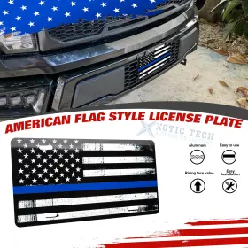 Th360b Xotic Tech #th360b Blue Patriotic Vintage American Flag Frame Decoration For Front Car Truck Tag