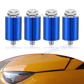 Xotic Tech Th363b Blue Racing Modification Part Jdm Hood Heightener Turbo Motor Spacer Riser