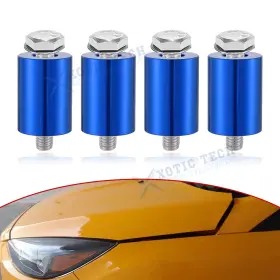 Th363b Xotic Tech Blue Racing Modification Part Jdm Hood Heightener Turbo Motor Spacer Riser