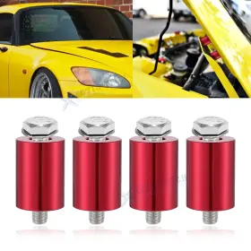 Th363r Xotic Tech Red Engine Motor Hood Vent Spacer Riser Kit Aluminum Alloy 8mm Bolt Rust-proof