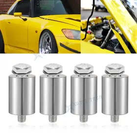 Th363s Xotic Tech Silver Engine Motor Hood Vent Spacer Riser Kit Aluminum Alloy M8 Bolt Rust-proof