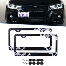 Th405 Xotic Tech #th405 2 2packs Sakura License Plate Bracket Holder With Screws Caps For Us Ca Standard Car