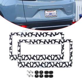 Xotic Tech #th408 2 2x Universal Fit Dancing Ghost Aluminum License Plate Frame Cover Decorate Gift