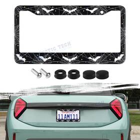 Xotic Tech #th409 Front Rear Steel Metal License Plate Holder Mounting Bracket Protector Bat Web