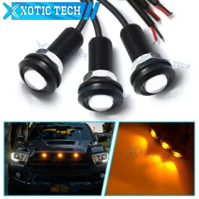 Tl97-jeepvariation Xotic Tech #tl97-jeepvariation 3pcs Front Grille Running Led Lights Lamps Ip68 Waterproof Lighting Kit For Jeep