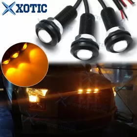 Tl97-nissanvariation Xotic Tech #tl97-nissanvariation 3pcs Led Front Grille Mesh Lighting Kit Accessories For Nissan Frontier Titan