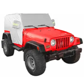 Hy001759 Xtruth Car Cover With Reflective Strips Waterproof For Jeep Wrangler Tj 2 Door 1997-06