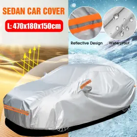 Hy004374-470x180x150cm Xtruth Car Cover Outdoor Sun Dust Uv Protection Silver 185 Inch X 71 59 For Toyota Celica