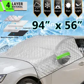 10i06627ebus Xukey Car Windshield Cover Protector Winter Snow Ice Rain Dust Frost Guard Sun Shade