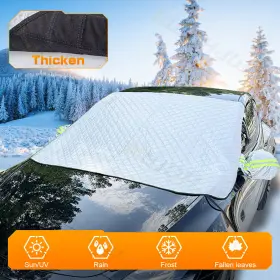 Xwqhjw-xdys180139 Xwqhjw 70x54 Inch Magnetic Car Windshield Cover Sun Protector Shade Winter Snow Frost Guard