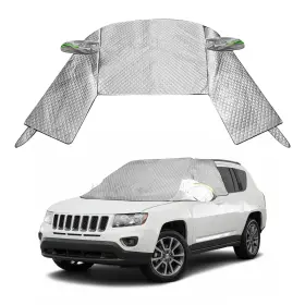 Fly1213-2 Ywnyt Car Windshield Cover With Side Mirror Covers 4 Layers Heavy Duty Protects W Inch
