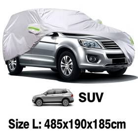 Ztt Hy003566-l Silver Car Cover Outdoor Breathable Waterproof Sun Rain Dust Protector For Suv