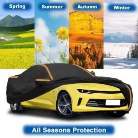 Hy007439 Ztt For Chevy Camaro 1966-22 Waterproof Full Car Cover Snow Dust Rain Uv Resistant