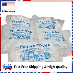 Zxmt Bf-cp-bhz0001 5 Pack Clear Plastic Disposable Car Cover Temporary Universal Garage Rain Dust