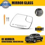 Mirror Glass Heated Right Passenger Side For Dodge Ram 1500 2019-2025 68402036AA New. Price: $24.69.