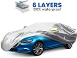 Eluto Car Cover Waterproof All Weather 6 Layers Sedan Fits Up 199"L New. Price: $44.99.